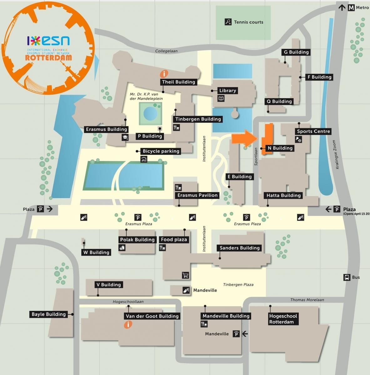 Peta dari erasmus university Rotterdam 