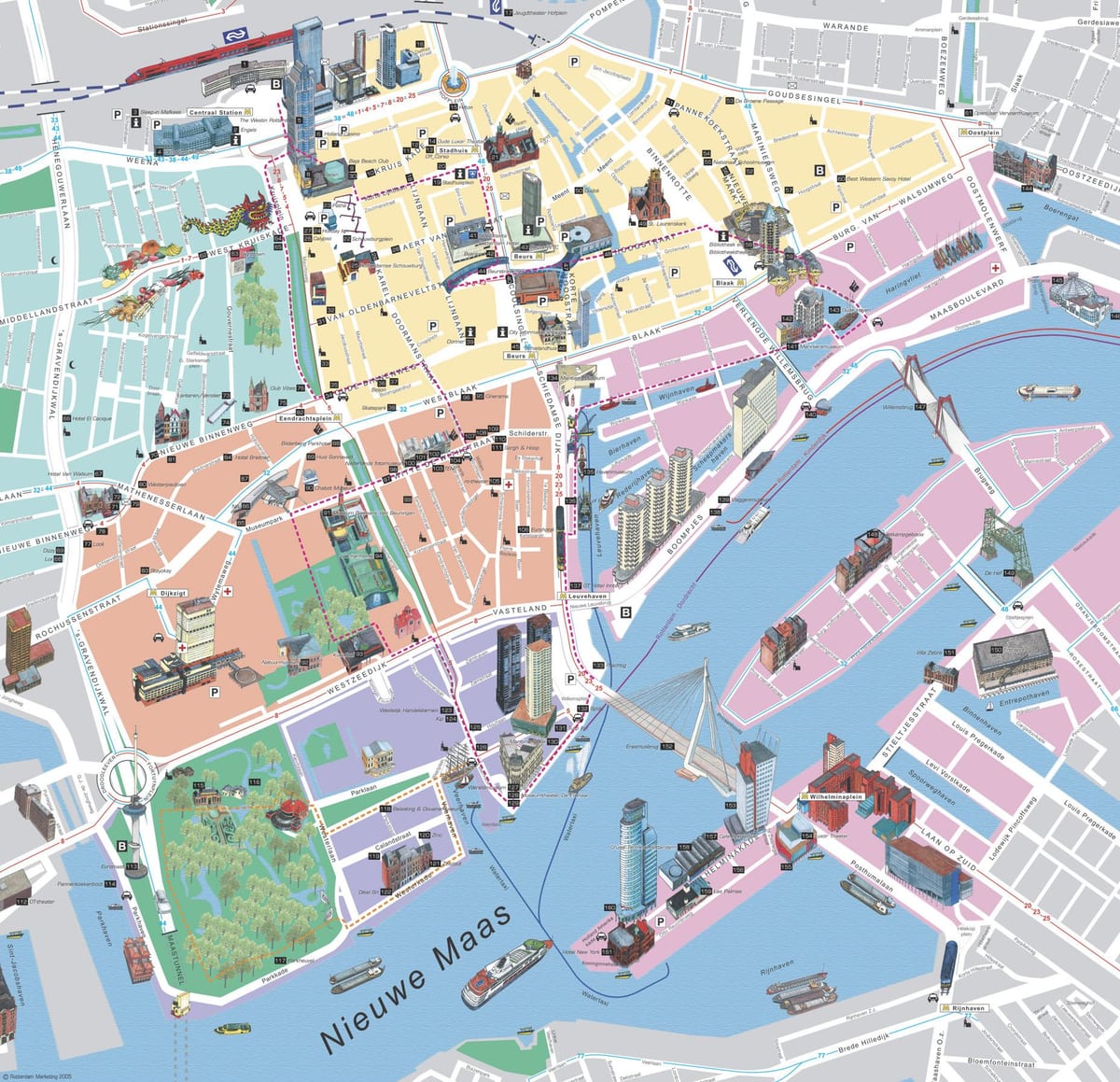 Peta dari Rotterdam offline 