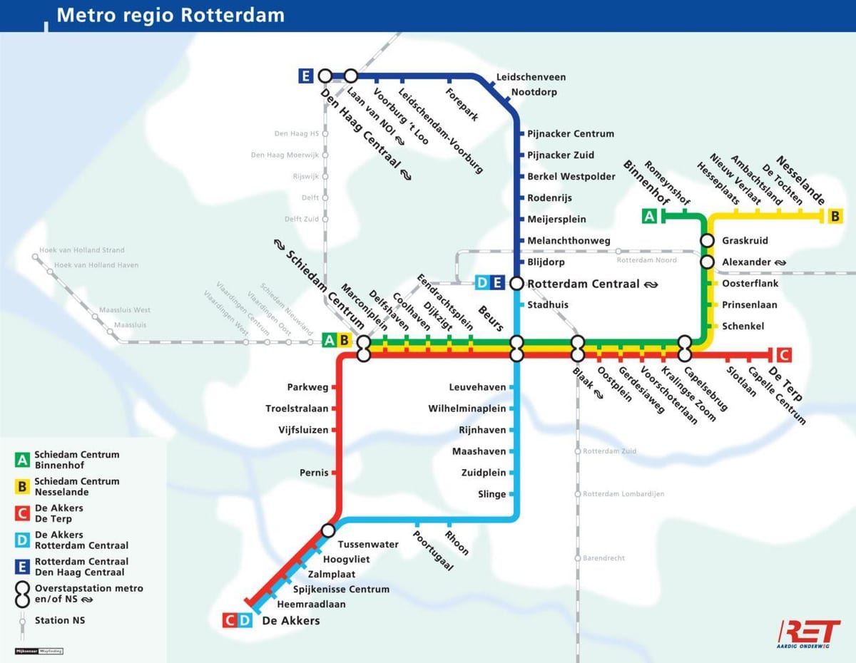 Rotterdam bawah tanah peta
