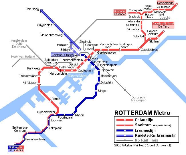 Rotterdam angkutan umum peta