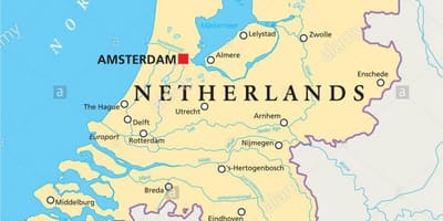 Peta dari Rotterdam dan amsterdam