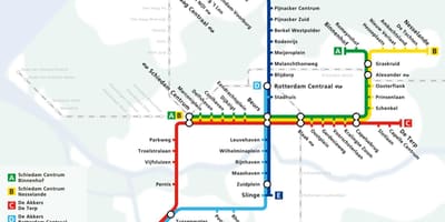 Rotterdam peta kereta bawah tanah