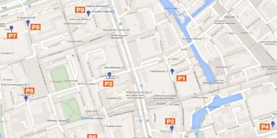 Peta dari Rotterdam zona parkir 